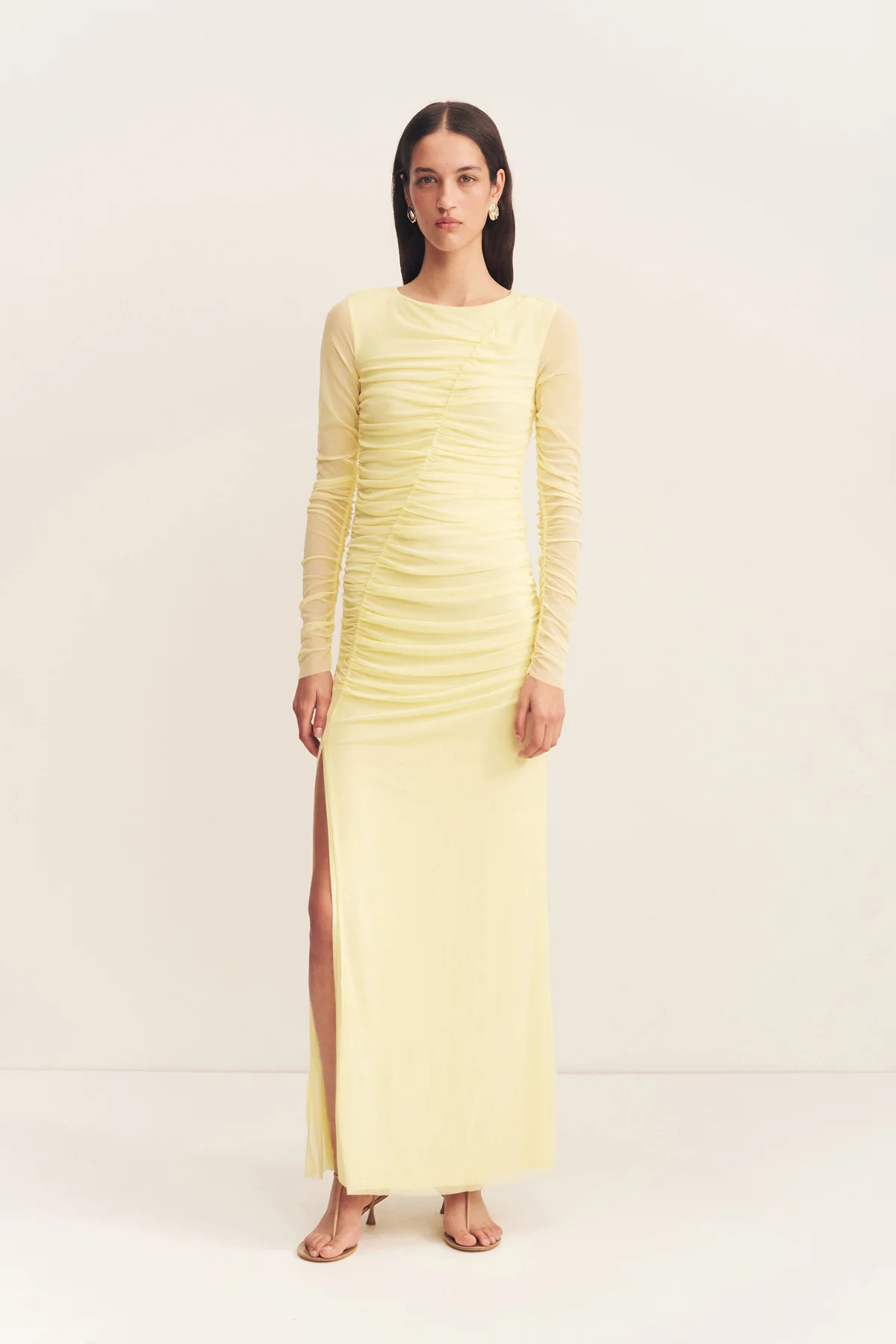 Mira Gathered Maxi Dress | Sherbet Yellow | Dresses | Shona Joy | Shona Joy