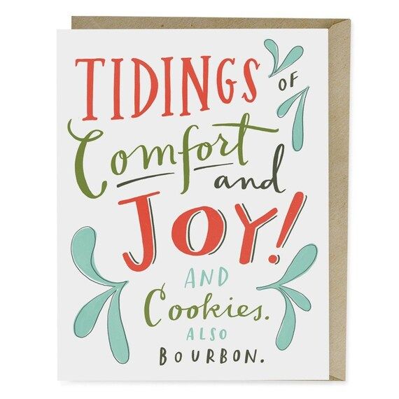 Tidings of Comfort and Joy Christmas Card, Funny Christmas Card, Christmas Humor, Christmas Greeting | Etsy (US)