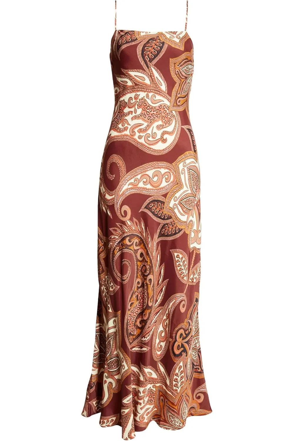 Farm Rio Women's Maxi Slip Dress, Leopard Paisley Burgundy | Shop Simon