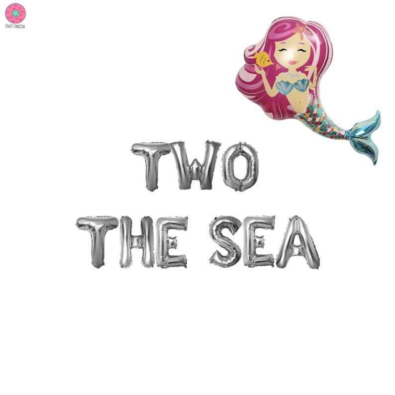 Two the Sea 2nd Birthday Banner 16 Inches Under the Sea Party Toddler Girl Second Birthday Mermai... | Etsy (US)