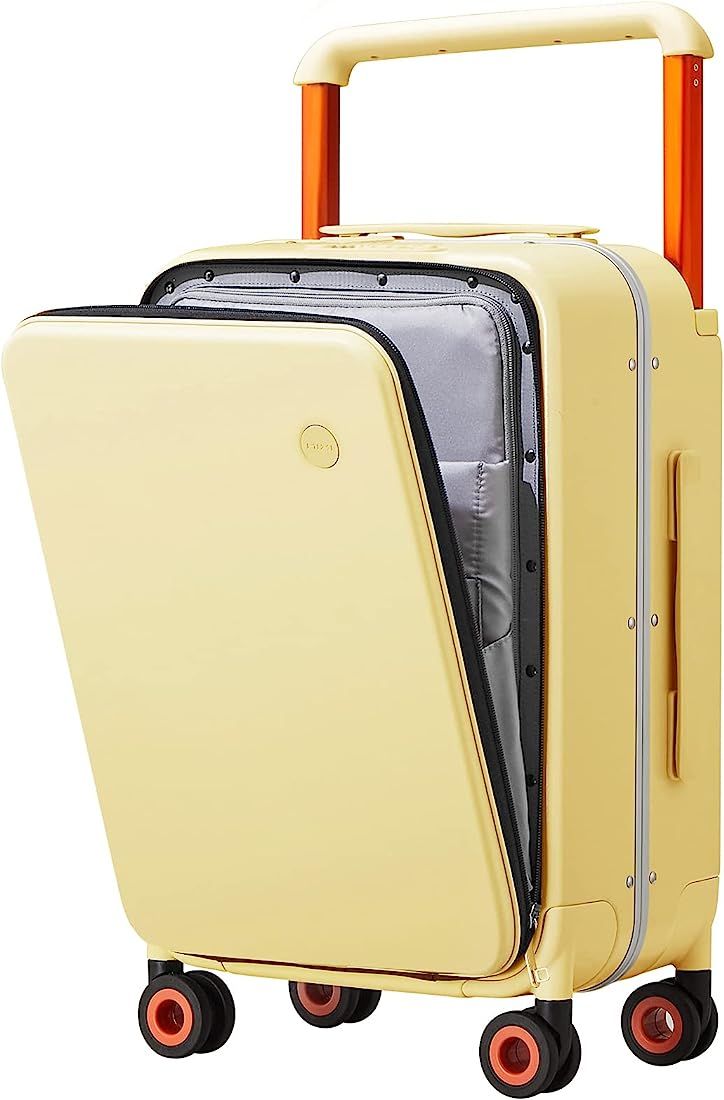 Mixi Carry On Luggage Wide Handle Luxury Design Rolling Travel Suitcase PC Hardside with Aluminum... | Amazon (US)