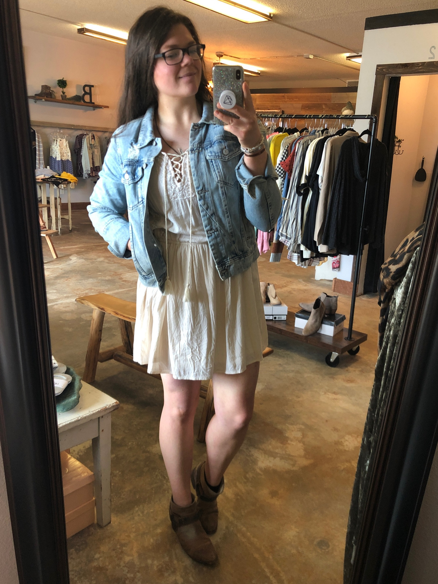 The absolute perfect denim jacket. Comfort level:  lived in feel
Quality level: amazing
The fit is true to size and the arms are long enough, which is not always the norm when I am trying to find a good denim jacket. #tallgirlproblems

#LTKstyletip #LTKmidsize #LTKfindsunder100