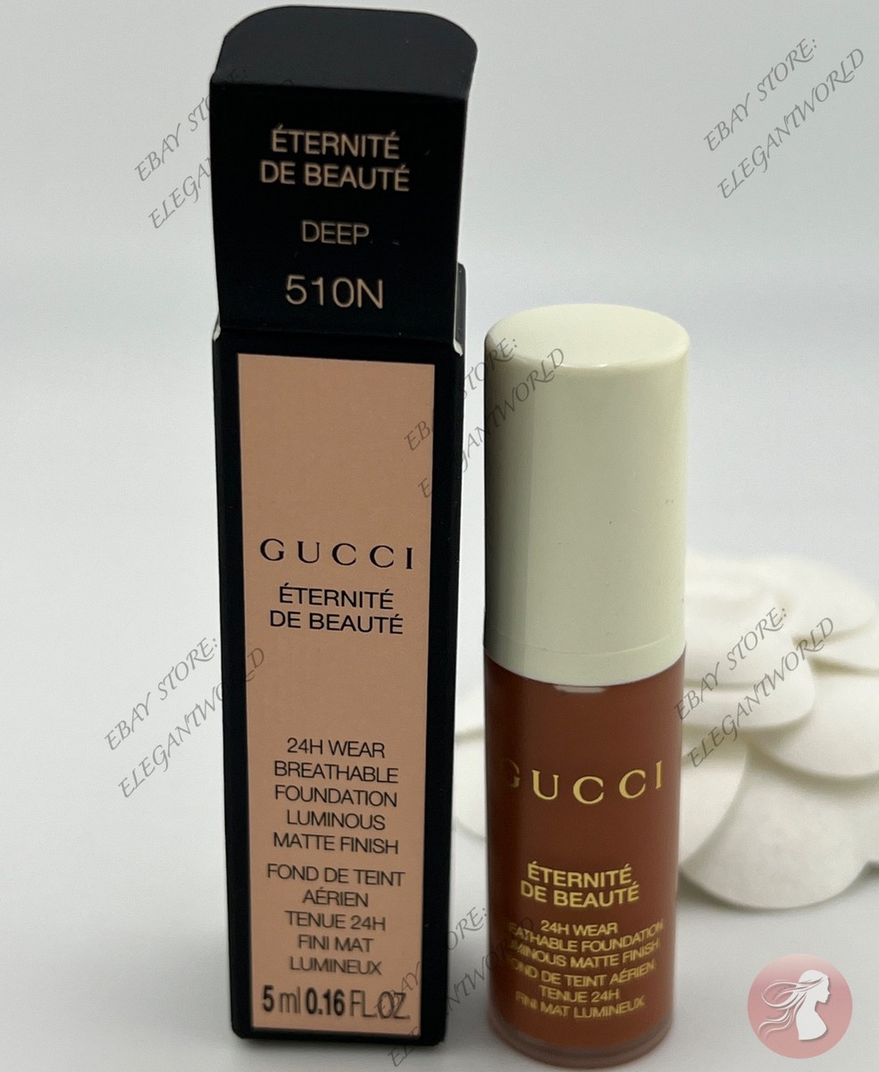 GUCCI 24H WEAR BREATHABLE FOUNDATION LUMNOUS MATTE FINISH - DEEP 510N 5ML | eBay US