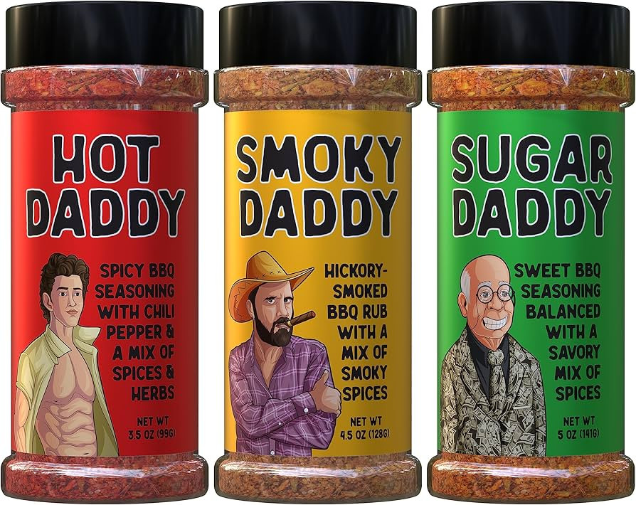 BBQ Rub Dad Gift Set -Sugar Daddy, Hot Daddy, Smoky Daddy. Barbecue Seasoning, Fathers Day Dad Gi... | Amazon (US)