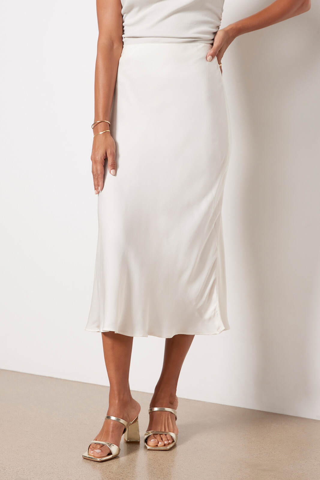 Aubree Satin Skirt | Evereve