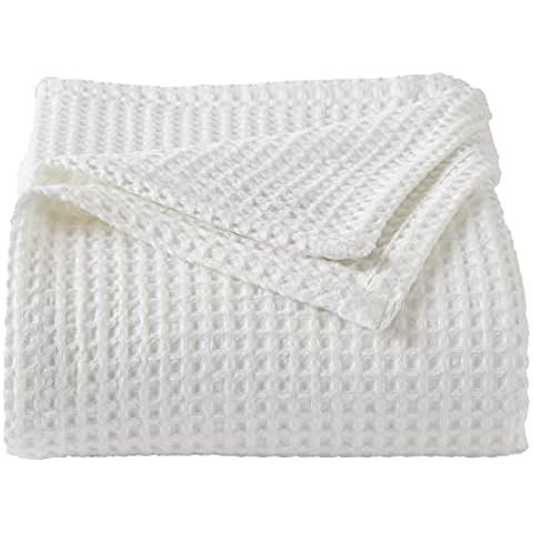 Bedsure Cooling Cotton Waffle Queen Size Blanket - Lightweight Breathable Blanket of Rayon Derive... | Amazon (US)
