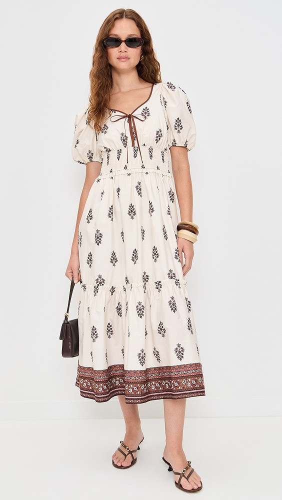 Puff Sleeve Midi Dress | Shopbop