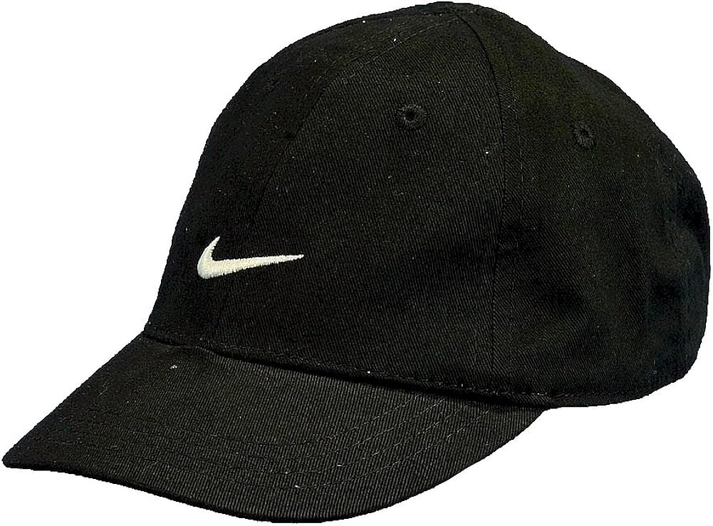 Nike Boys Infants 12-24 Months Black Embroidered Swoosh Cap | Amazon (US)