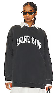 ANINE BING Tyler Sweatshirt in Washed Black from Revolve.com | Revolve Clothing (Global)
