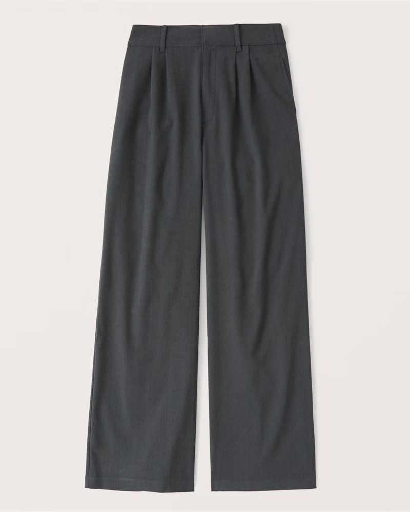 Tailored Wide Leg Pants | Abercrombie & Fitch (US)