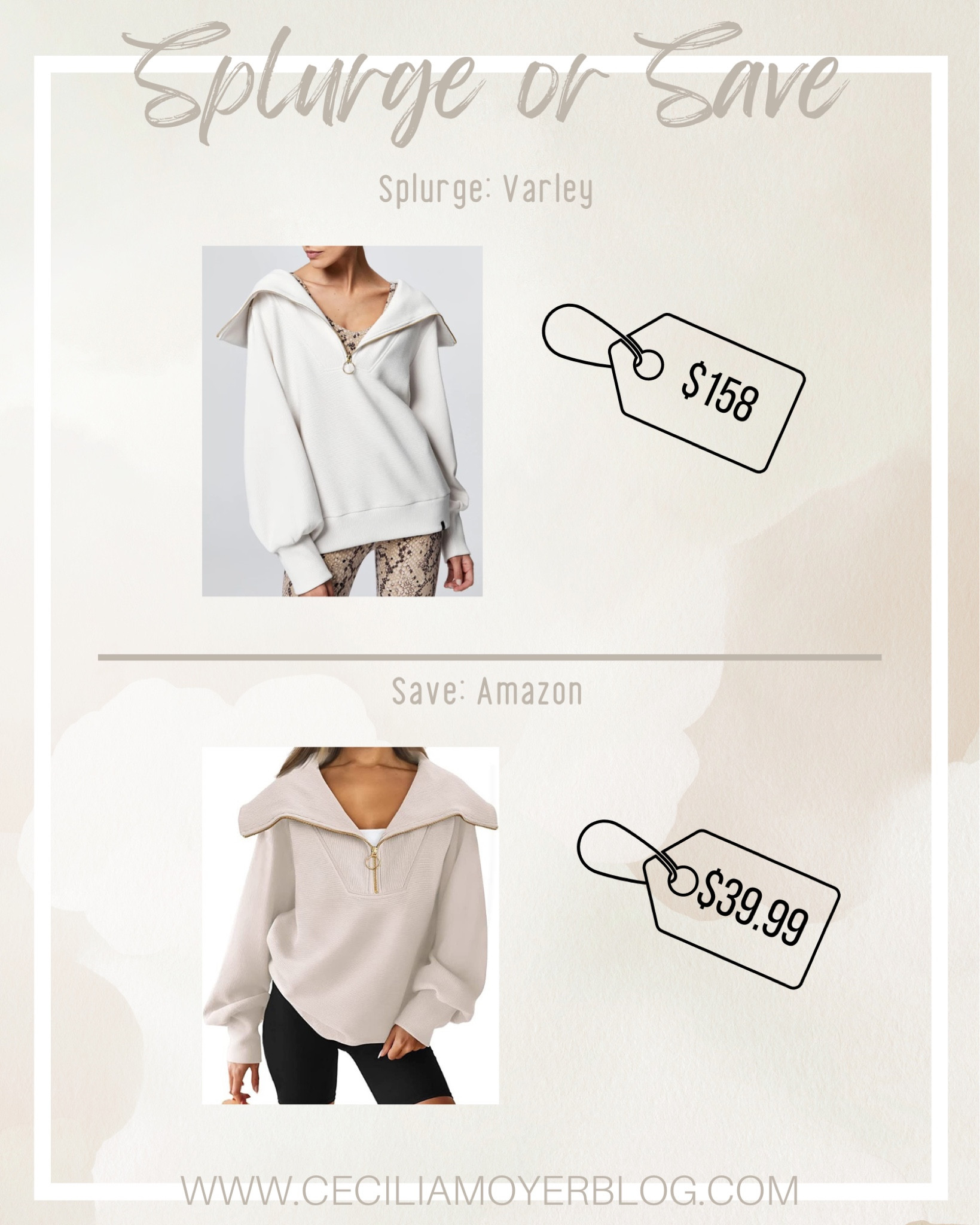 Splurge or save!  Here’s a dupe on Amazon!  Amazon finds 

#LTKunder50 #LTKFind #LTKsalealert