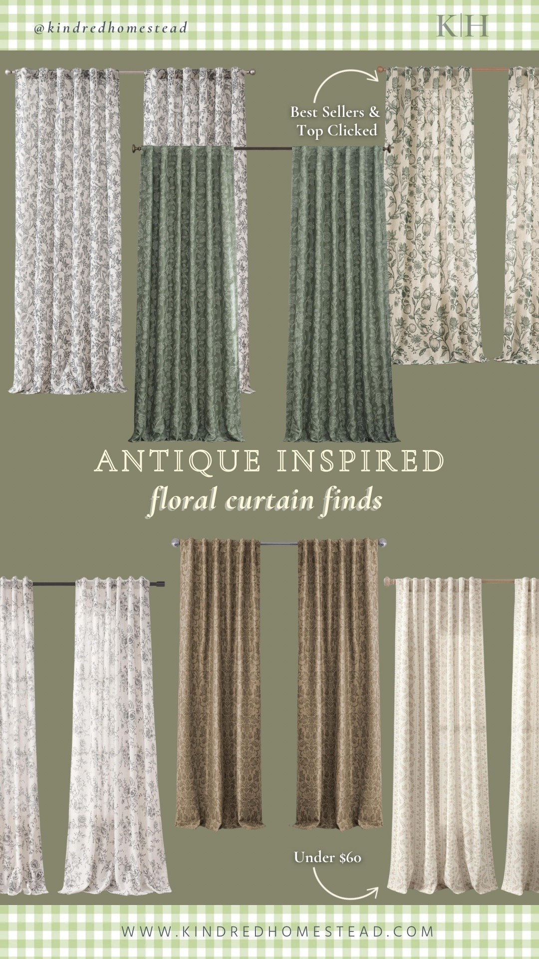 Antique inspired floral curtains finds for timeless patterned drenched homes and home decor 

#LTKHome