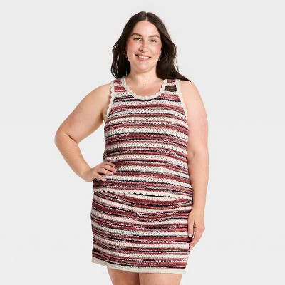 Women's Striped Sleeveless Scoop Neck Pullover Sweater - Universal Thread™ Multicolor M | Target