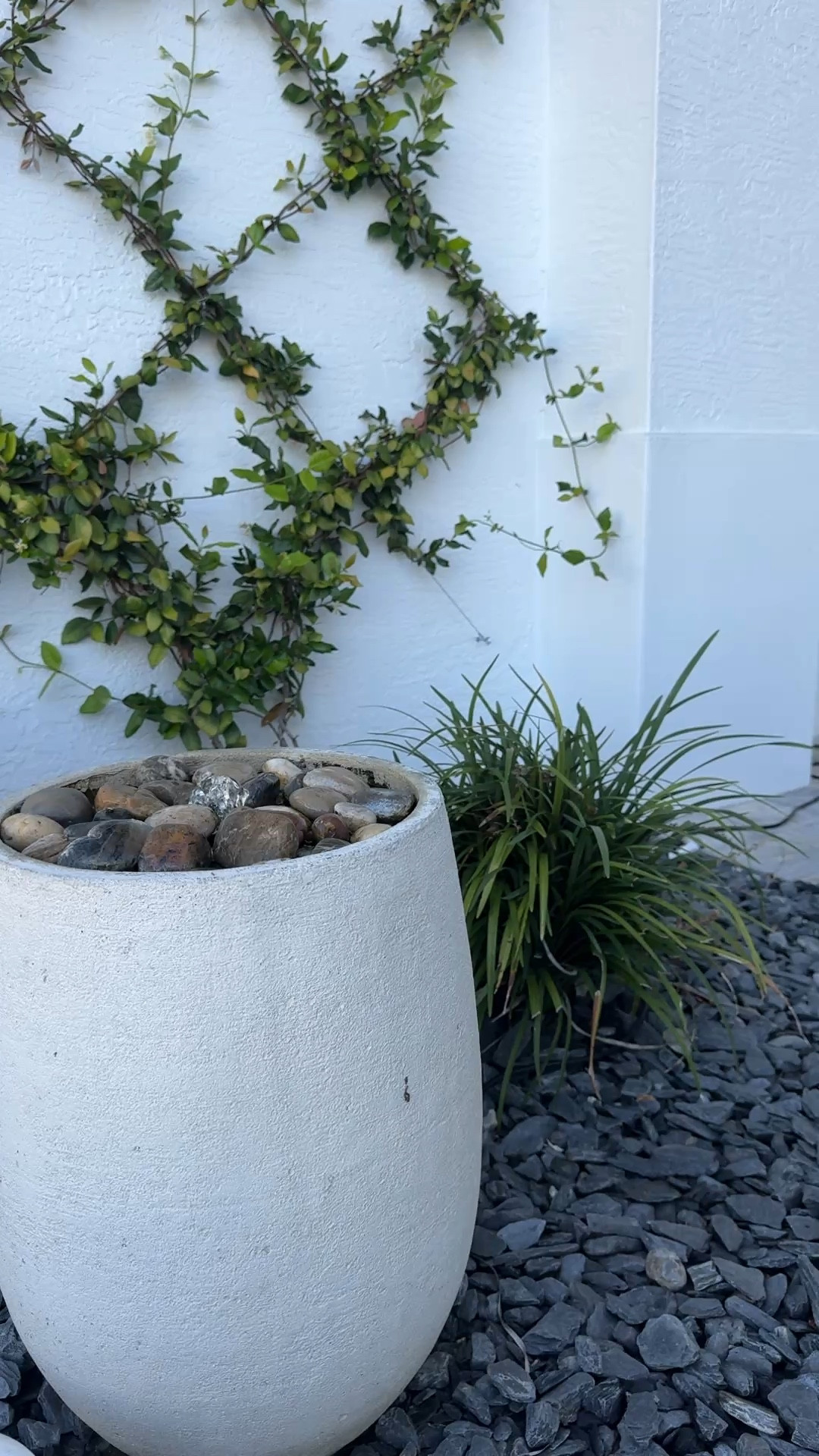 I love my Jasmine Garden Fountain from @Wayfair it’s so peaceful in the mornings and adds a nice water element to the front of our home. It was so heavy (made of cement) there is not one Florida hurricane that will blow things thing around! This is the color “natural” and we ordered the 22”x15,5”x15.5” - it comes with the river rocks as well! 

