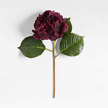 Faux Burgundy Hydrangea Stem 20" by Abigail Ahern + Reviews | Crate & Barrel | Crate & Barrel