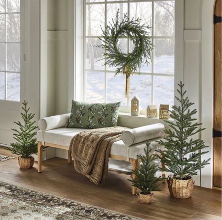 Love these Christmas trees. These sell out quick. 

Upholstered bench / living room / entryway bench / living room seating / tabletop trees / Christmas village houses
Studio McGee / target / Christmas tree in a basket / holiday decor / Christmas throw pillow / Christmas throw / Christmas decor

#LTKHoliday #LTKhome #LTKstyletip