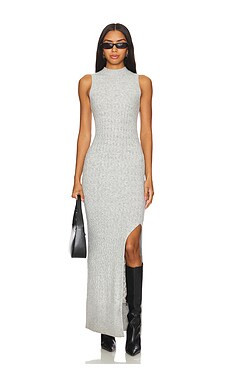 Amanda Uprichard Isla Dress in Light Heather Gray from Revolve.com | Revolve Clothing (Global)