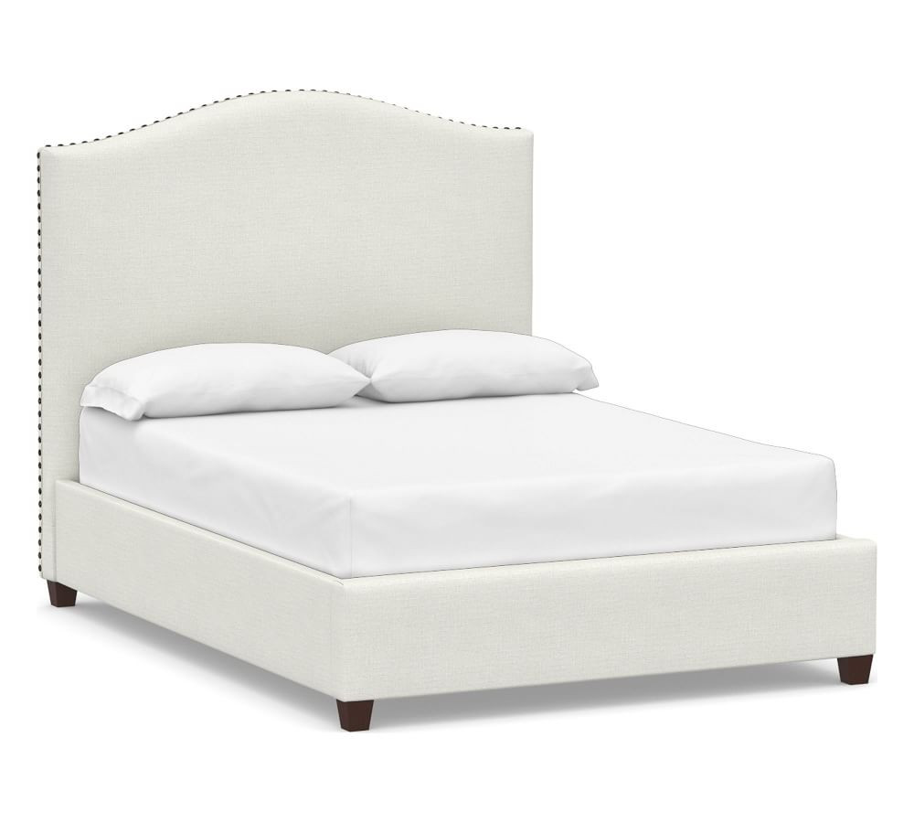 Raleigh Curved Upholstered Tall Bed | Pottery Barn (US)