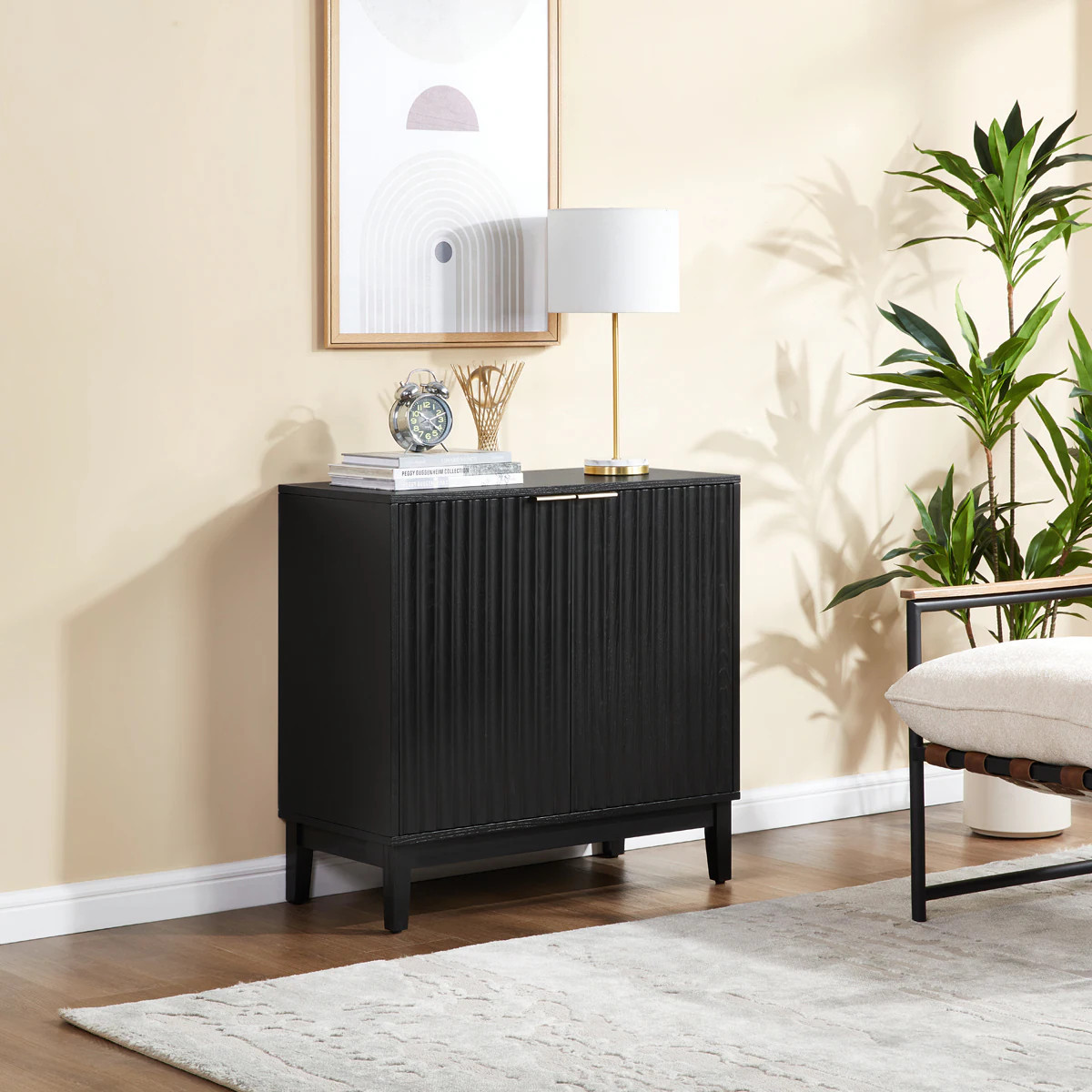 Dexmalle Black Accent Cabinet with 2 Door | W914P292867 | Lowe's