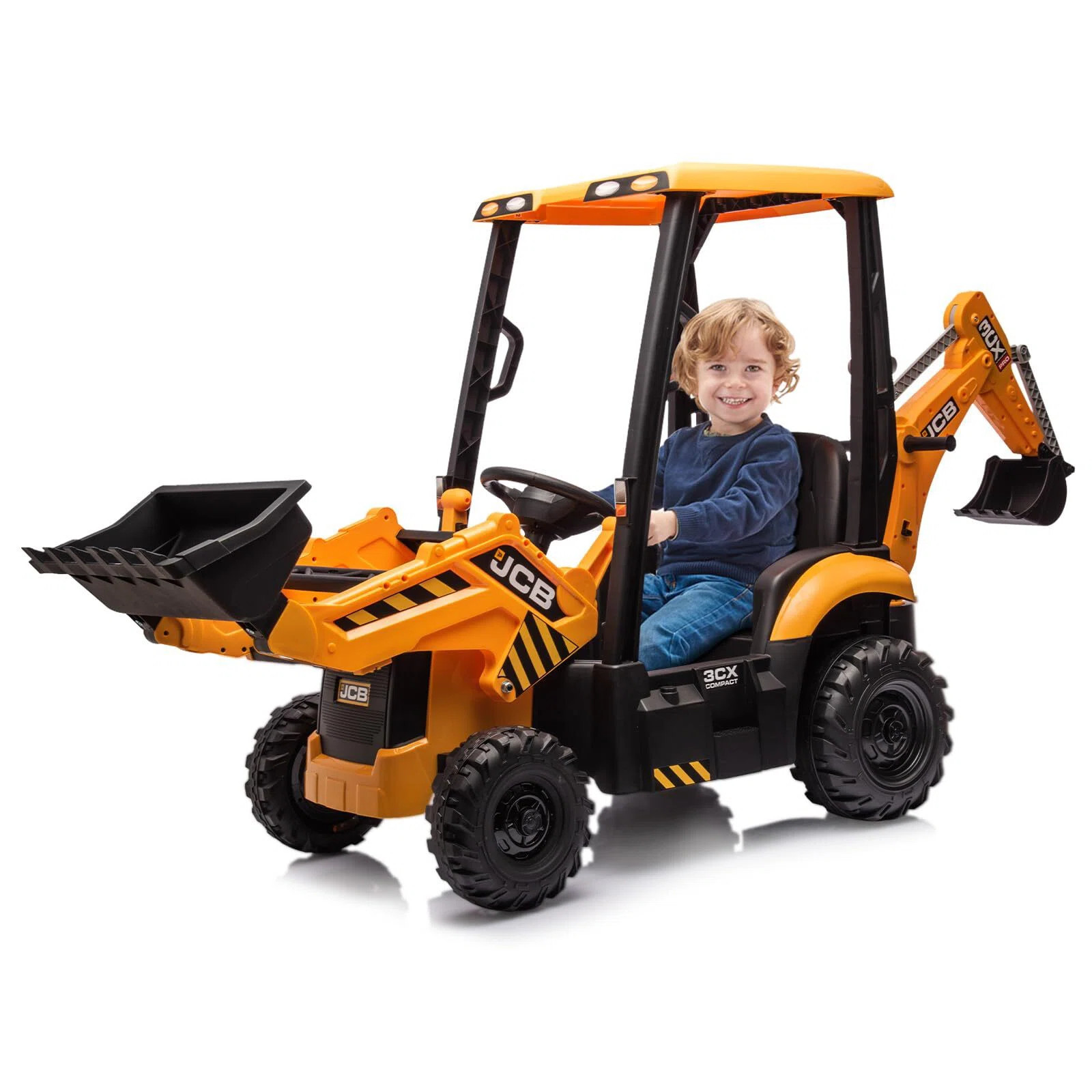 Hetoy 4 In 1 Ride On Excavator, 12V Battery Powered Electric Vehicle For Kids With Remote Control... | Wayfair North America