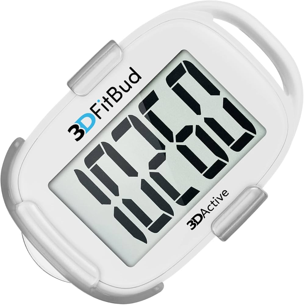 3DFitBud Simple Step Counter Walking 3D Pedometer from 3DActive with Clip & Lanyard - A420S | Amazon (US)