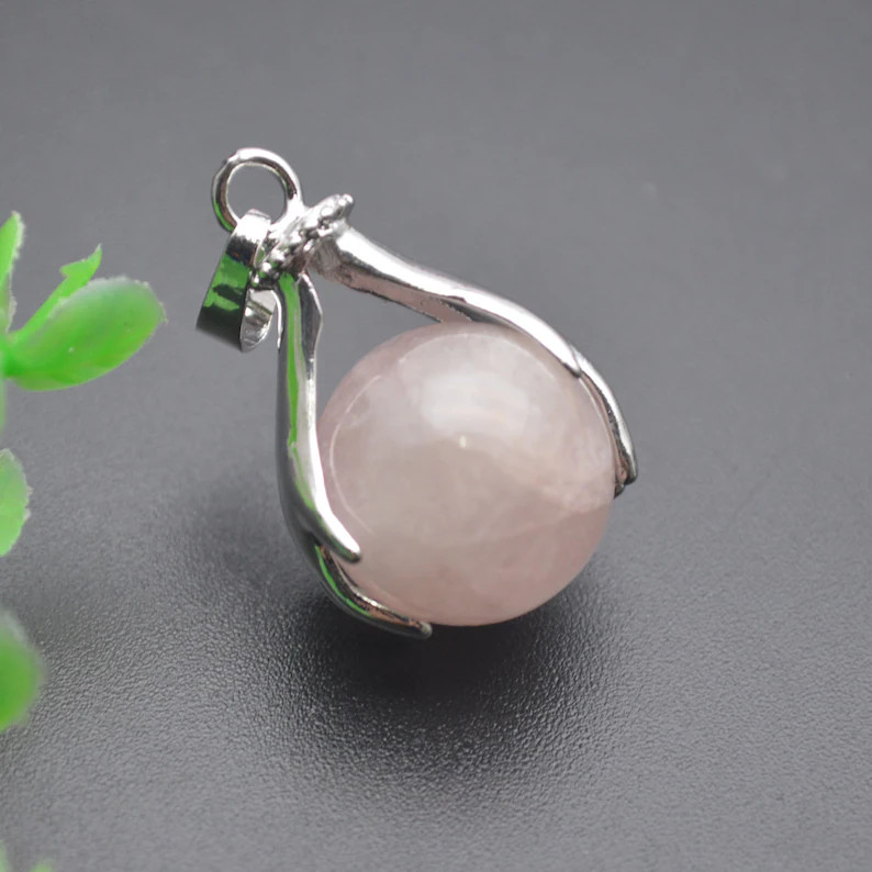1pc Cute Design Hand Hold Gemstone Ball Pendant Fit Necklace Making - Etsy | Etsy (US)