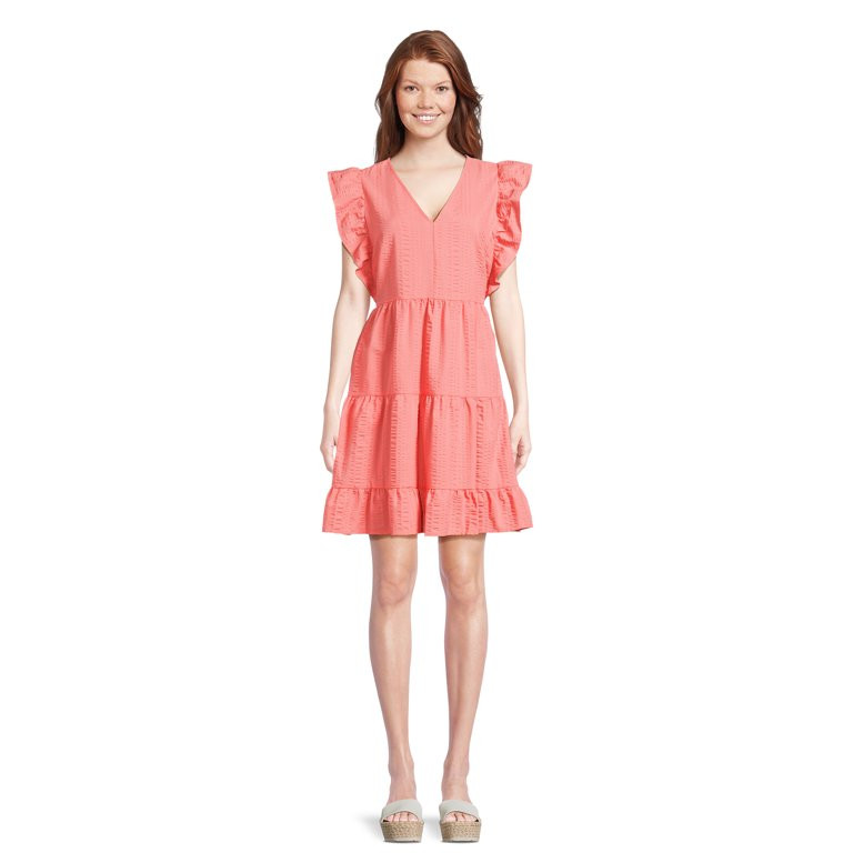 Time and Tru Women's Fit and Flare Mini Dress, Sizes XS-XXXL | Walmart (US)