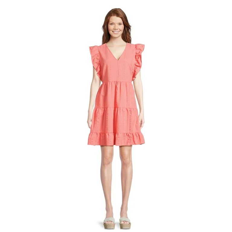 Time and Tru Women's Fit and Flare Mini Dress, Sizes XS-XXXL - Walmart.com | Walmart (US)