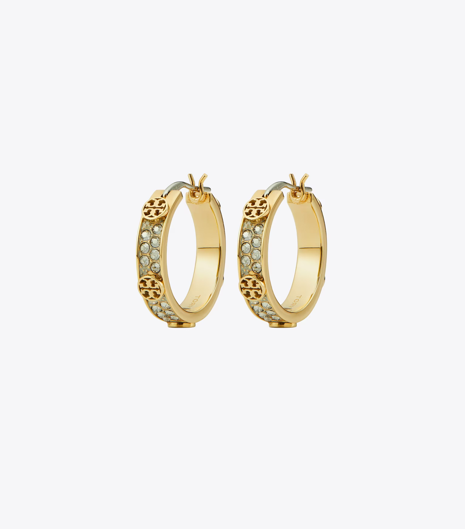SMALL ICON PAVÉ HOOP EARRINGS | Tory Burch (US)