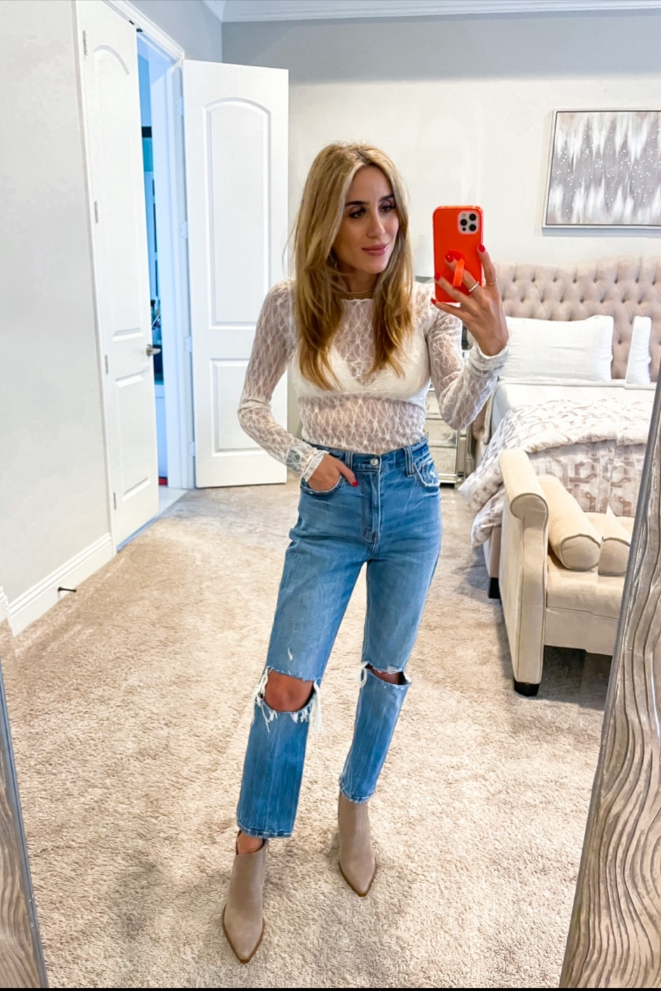 Lace top found in bodysuit size Xs, jeans size 24 short both 20% off 

#LTKunder50 #LTKunder100 #LTKsalealert