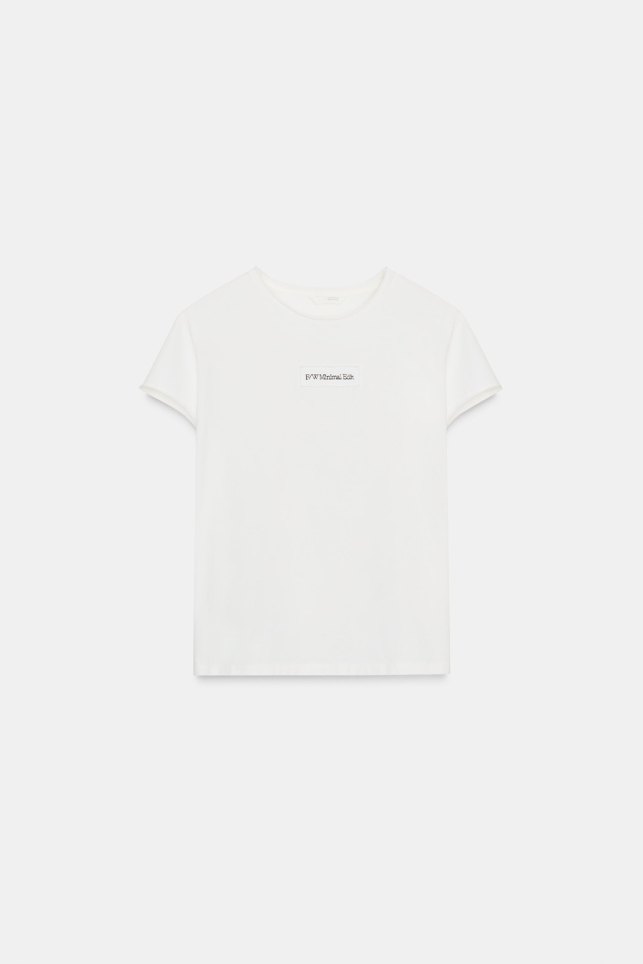 EMBROIDERED TEXT T-SHIRT | Zara US