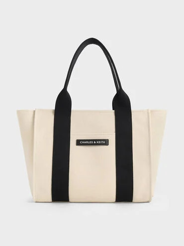 Large Kay Canvas Tote Bag
 - Multi | Charles & Keith US