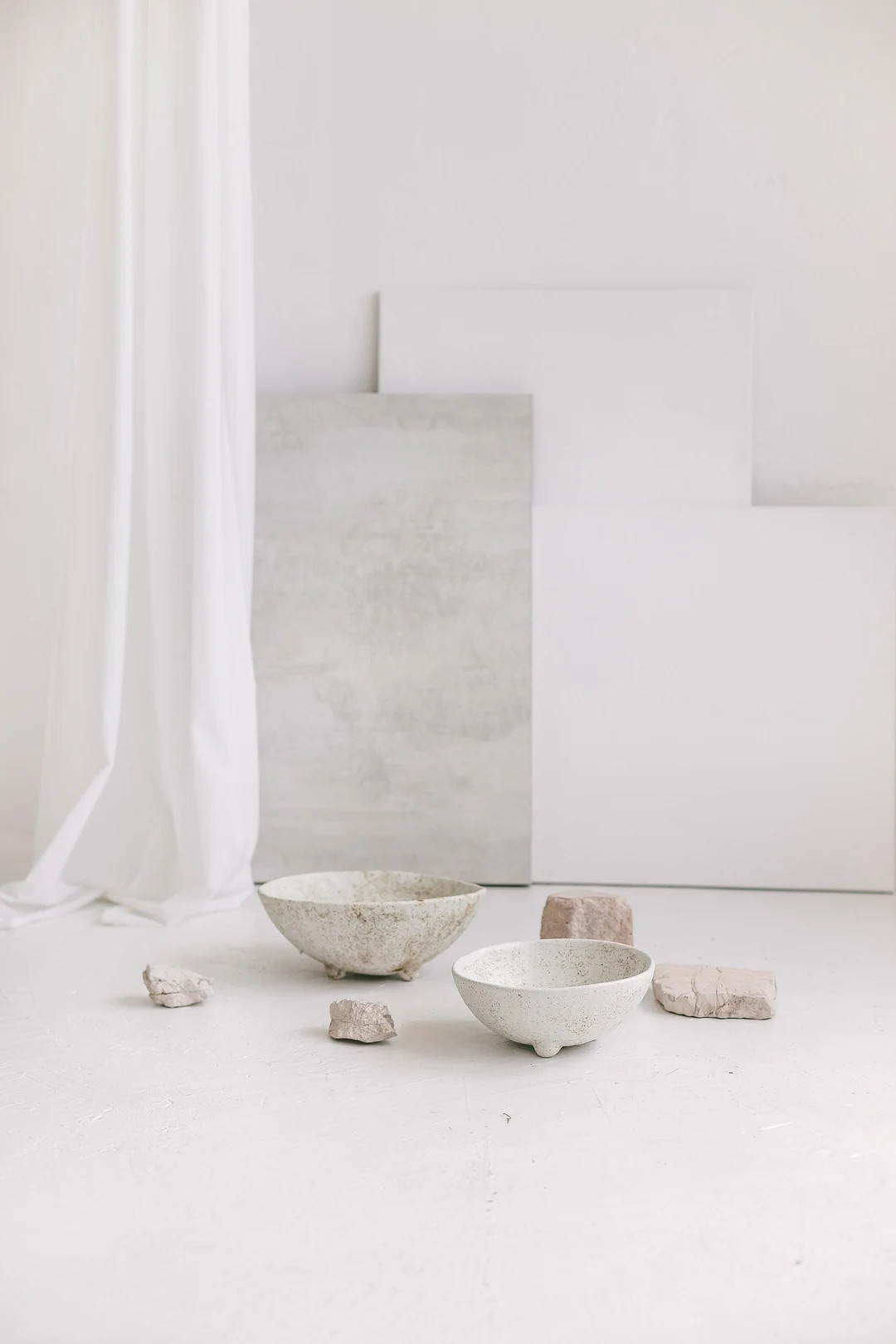 Speckled White Matte Large Bowl and Rustic Deep Ceramic Fruit - Etsy | Etsy (US)