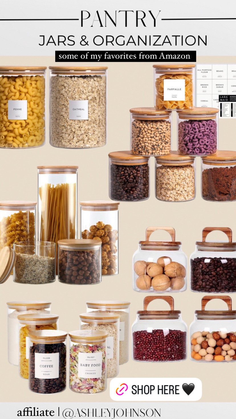 Pantry organization and aesthetic food Storage containers #pantry #kitchen #glassfoodcontainers #pantryorganizers  

#LTKFamily #LTKFindsUnder50 #LTKHome