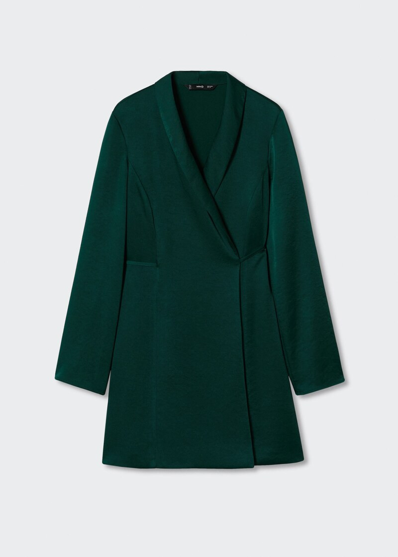 Wrapped satin dress | MANGO (US)