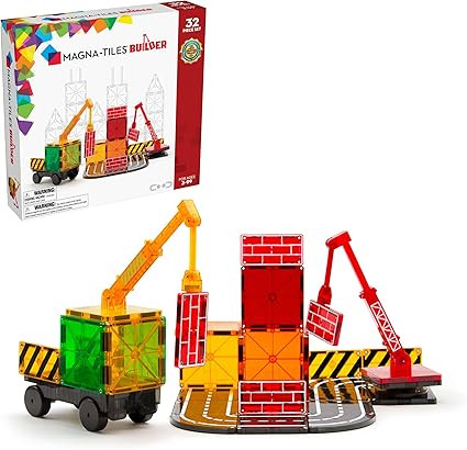 MAGNA-TILES Builder 32-Piece Magnetic Construction Set, The ORIGINAL Magnetic Building Brand | Amazon (US)