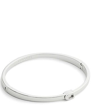 COACH Signature C Bangle Bracelet - Silver | Dillard's