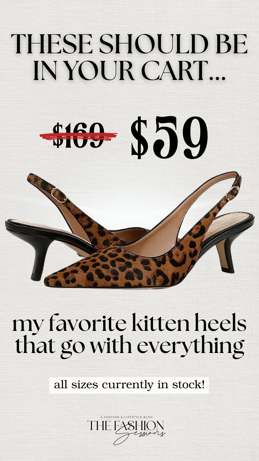 Excuse me??? My favorite leopard kitten heels that literally go with everything are permanently reduced to $59 as part of Dillard's annual shoe clearance. Be sure to check out all the deals. All sizes currently in stock! 

 

#LTKOver40 #LTKWorkwear #LTKSaleAlert