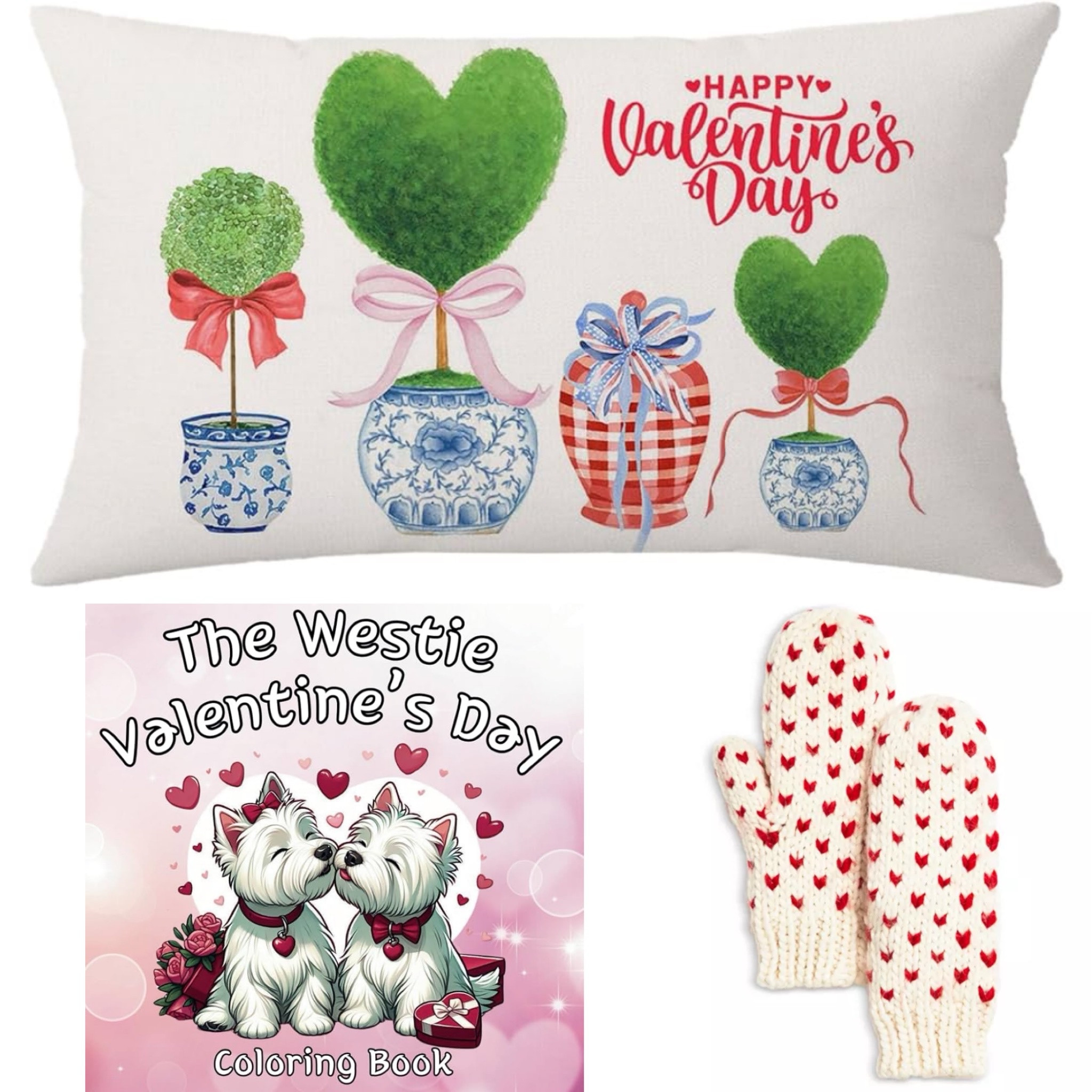 Fun Valentine’s Day finds I’m eyeing. Cute topiary pillow cover for the under $10 dose of holiday, a Westie coloring book, heart mittens plus cute mugs, heart garland and more. 

#LTKGiftGuide #LTKHome #LTKSeasonal