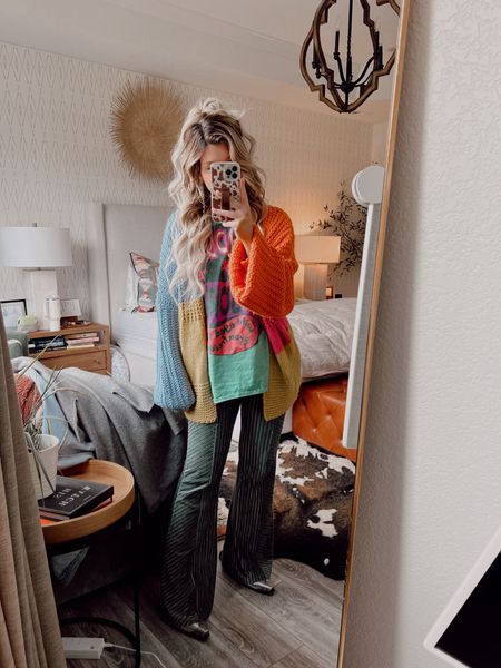 Sweater- Blu Halo Boutique 
Shirt- Urban Outfitters
Pants & Boots- Free People 

#LTKstyletip #LTKshoecrush