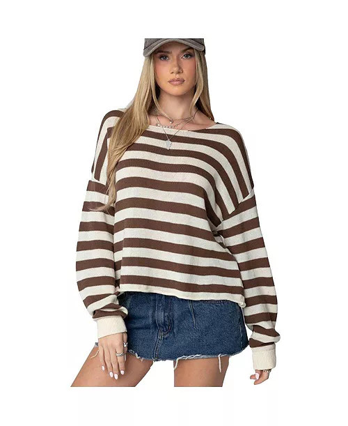 Women's Anney Oversized Striped Sweater | Macy's