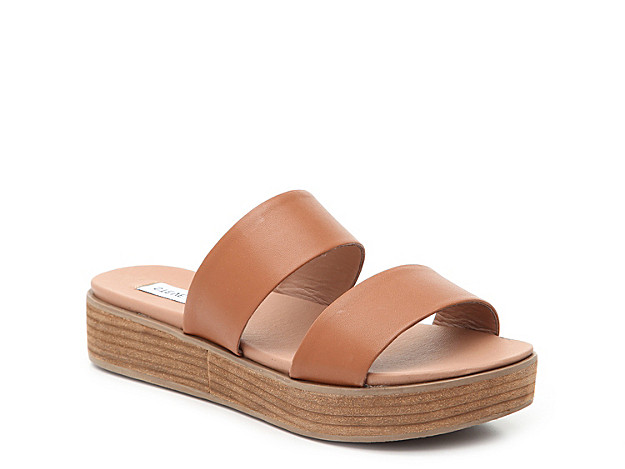 Steve Madden Genesa Platform Sandal - Women's - Cognac Leather | DSW