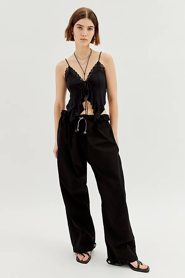 UO Hopeless Romantic Lace-Trim Flyaway Cami | Urban Outfitters (US and RoW)