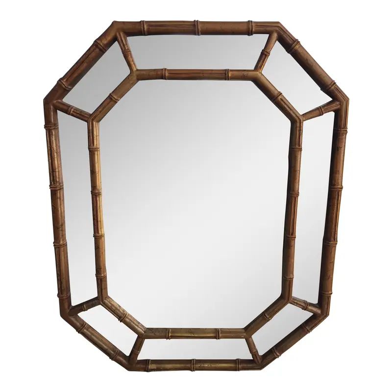 Vintage Faux Bamboo Mirror | Chairish