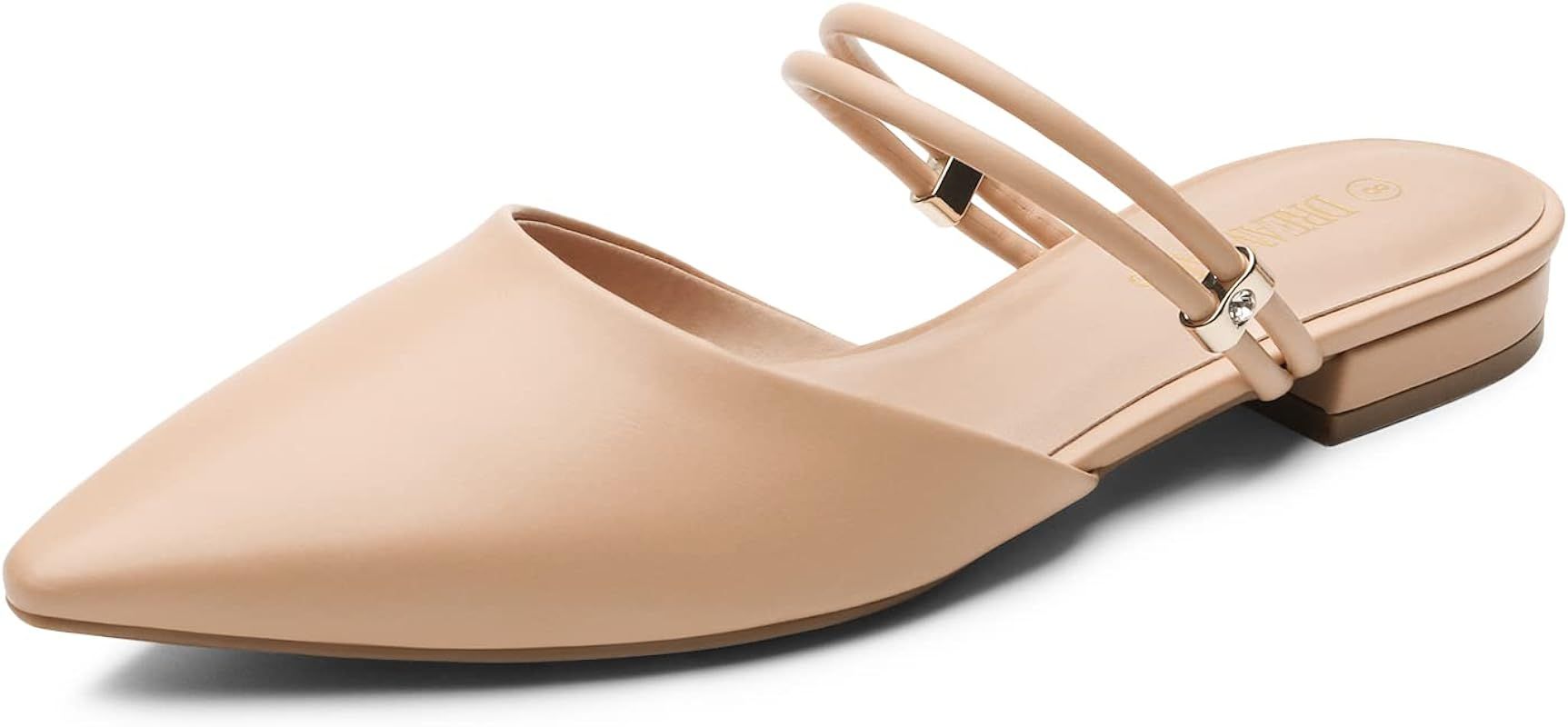 Mules for Women Flats Pointed Toe Two-Way Wear Slip on Slides Shoes | Amazon (US)