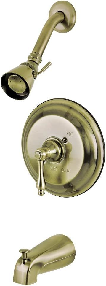 Kingston Brass KB3633AL Restoration Tub and Shower Faucet, Antique Brass | Amazon (US)