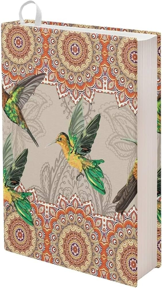 Boho Hummingbird Book Cover Stretchable Books Sleeve Tribe Bird Pattern Book Protector Textbook J... | Amazon (US)