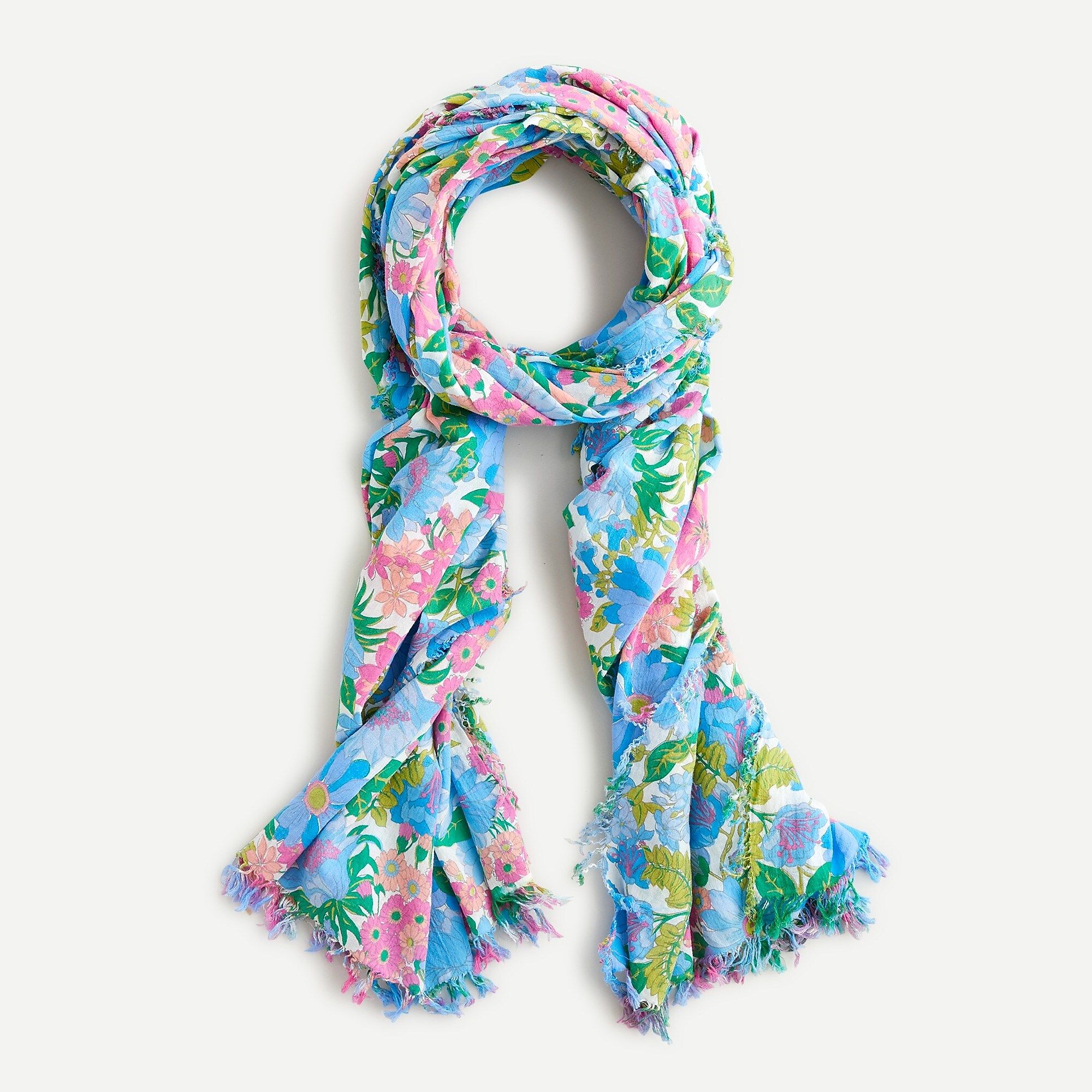 Organic cotton sarong scarf in fairy floral | J.Crew US