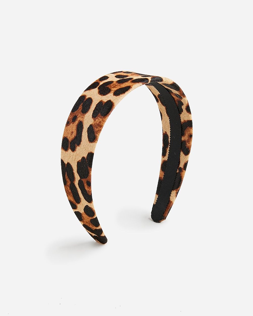 Leopard-print calf hair headband | J. Crew US