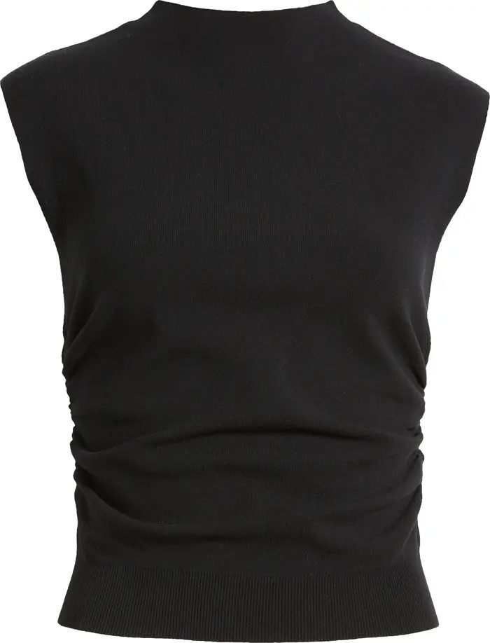 Open Edit Ruched Cap Sleeve Sweater | Nordstrom | Nordstrom